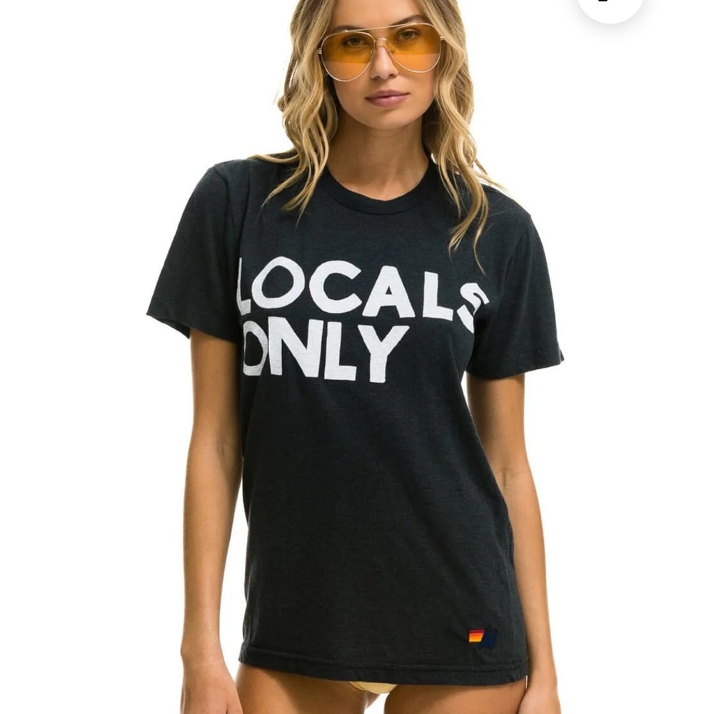 Aviator Nation Charcoal Locals Only Tee